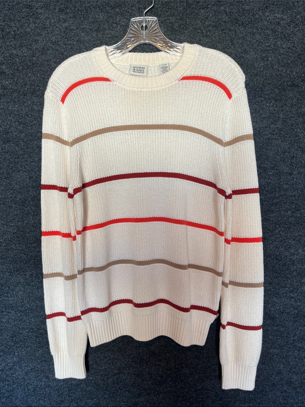 Scotch & Soda Crewneck Sweater with Stripes